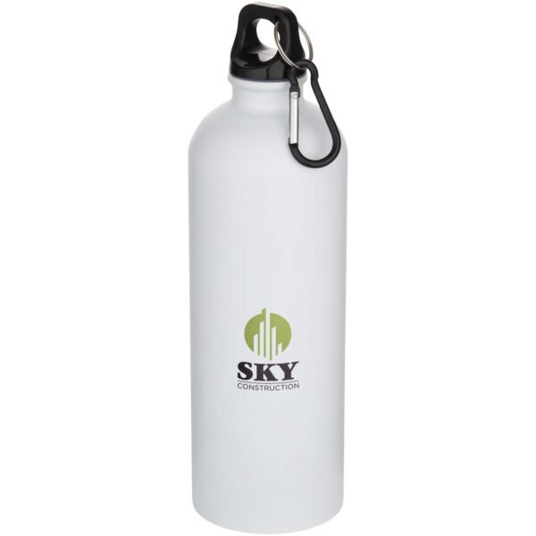 Botella de 750 ml de acero inoxidable mate reciclado con certificado RCS con mosquetón "Oregon" - Imagen 3