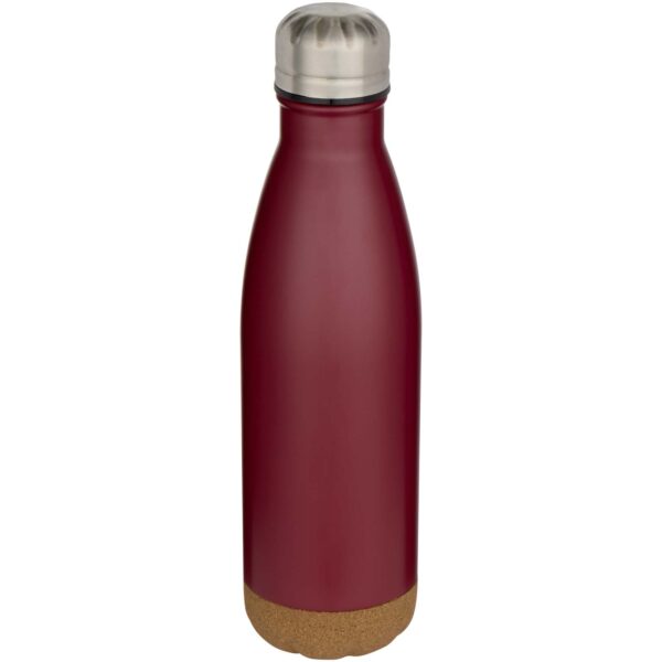 Botella de 500 ml de acero inoxidable con aislamiento y doble pared con detalles de corcho "Cove" - Imagen 2