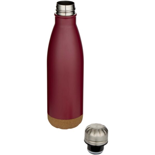 Botella de 500 ml de acero inoxidable con aislamiento y doble pared con detalles de corcho "Cove" - Imagen 4