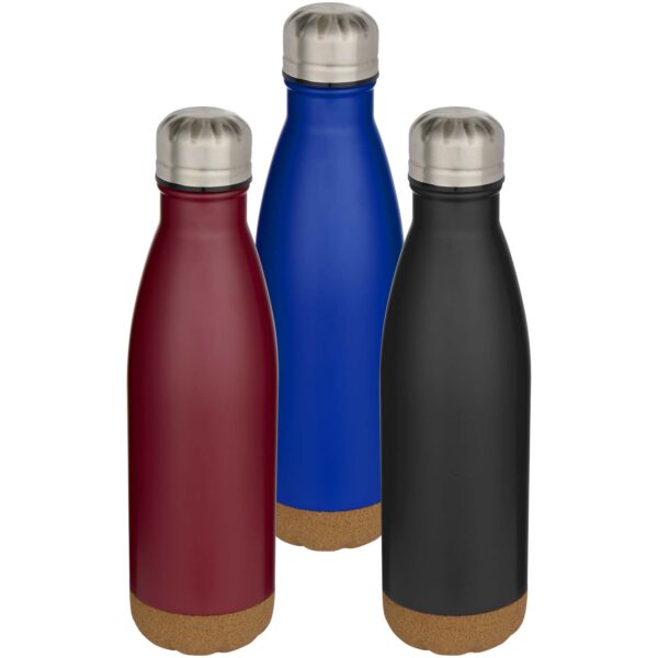 Botella de 500 ml de acero inoxidable con aislamiento y doble pared con detalles de corcho "Cove" - Imagen 5