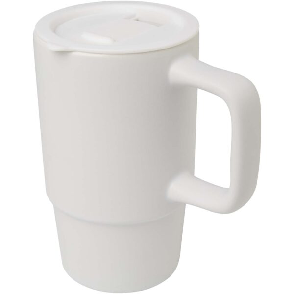 Taza de cerámica con tapa de plástico de 450 ml "Carter" - Imagen 2