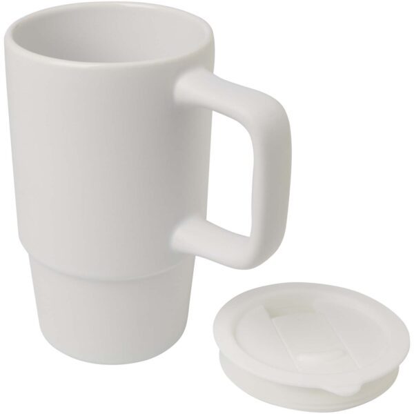 Taza de cerámica con tapa de plástico de 450 ml "Carter" - Imagen 5