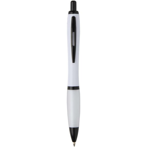 Bolígrafo de plástico reciclado con adornos negros (tinta negra) "Nash" - Imagen 2