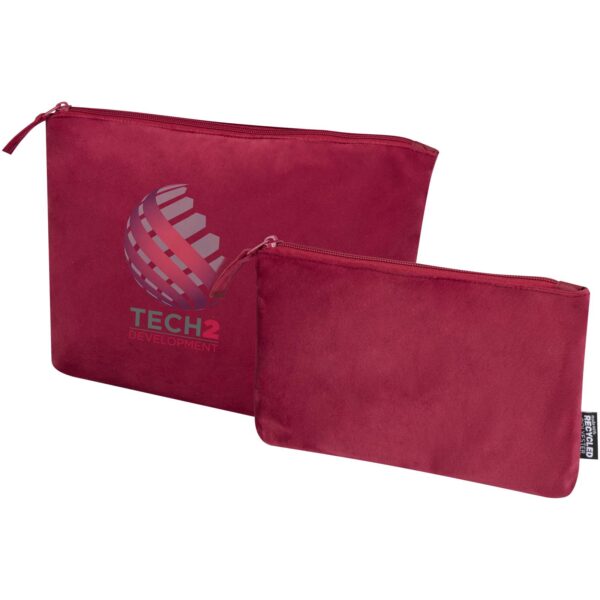Set de neceseres de terciopelo reciclado con certificado GRS "Swift" - Imagen 3