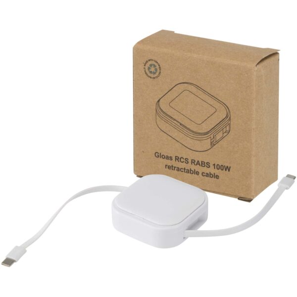Cable retráctil reciclado 5 en 1 para sincronización de datos y carga rápida de 100 W con kit de herramientas para smartphone "Gloas" - Imagen 2