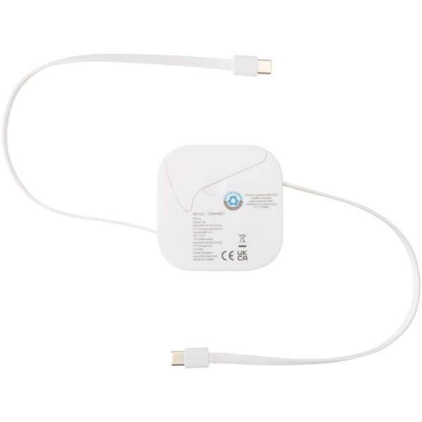 Cable retráctil reciclado 5 en 1 para sincronización de datos y carga rápida de 100 W con kit de herramientas para smartphone "Gloas" - Imagen 5