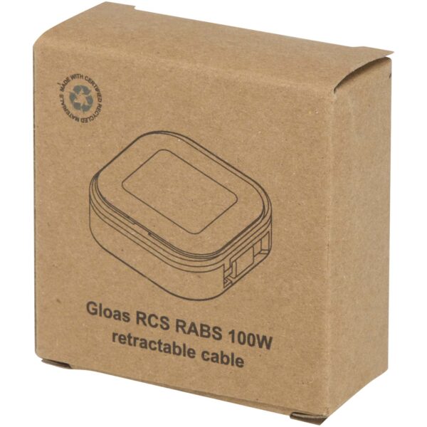 Cable retráctil reciclado 5 en 1 para sincronización de datos y carga rápida de 100 W con kit de herramientas para smartphone "Gloas" - Imagen 3