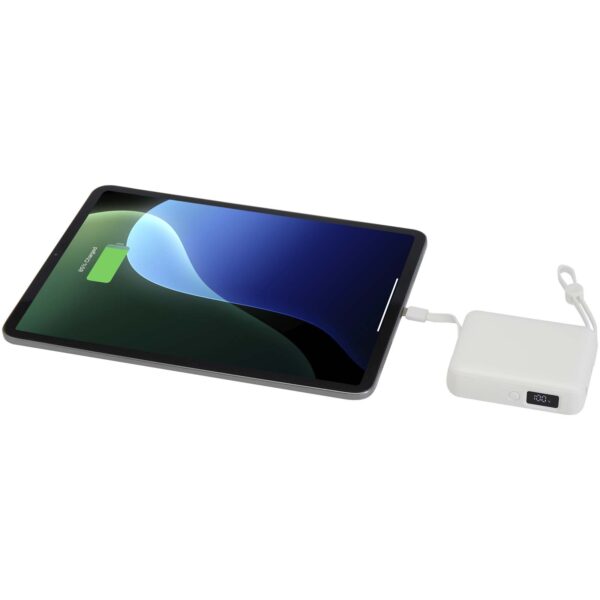 Batería externa para tableta de 10 000 mAh y 35 W con cable tipo C integrado y fabricada con plástico reciclado "Acrux" - Imagen 7