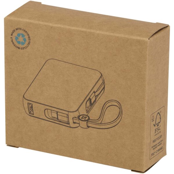 Batería externa para tableta de 10 000 mAh y 35 W con cable tipo C integrado y fabricada con plástico reciclado "Acrux" - Imagen 3