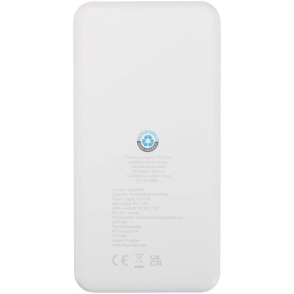 Batería externa de plástico reciclado de 10 000 mAh y 10 W "Intan" - Imagen 6