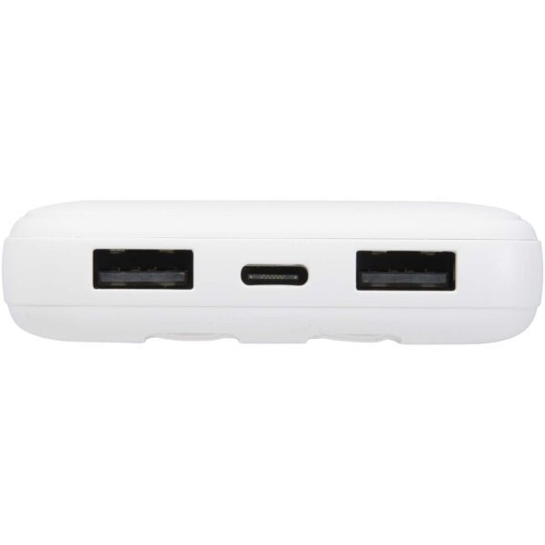 Batería externa de plástico reciclado de 10 000 mAh y 10 W con 2 cables integrados "Adhil" - Imagen 9