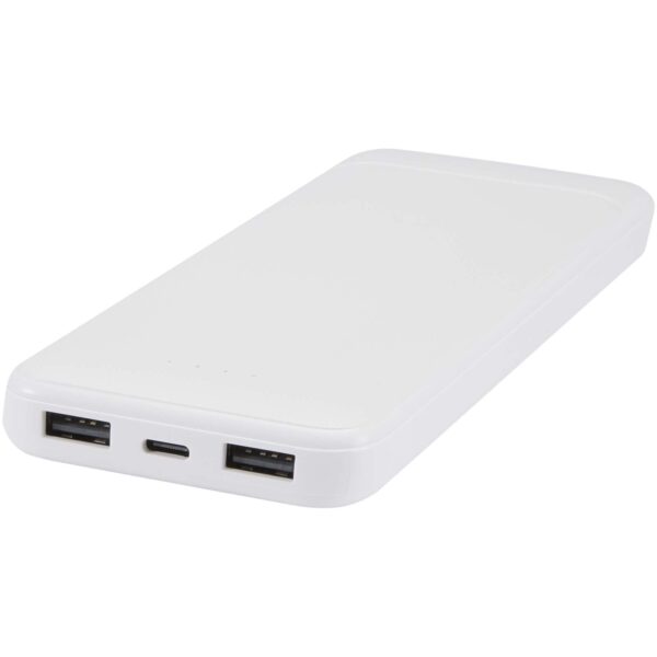 Batería externa de plástico reciclado de 10 000 mAh y 10 W con 2 cables integrados "Adhil" - Imagen 7