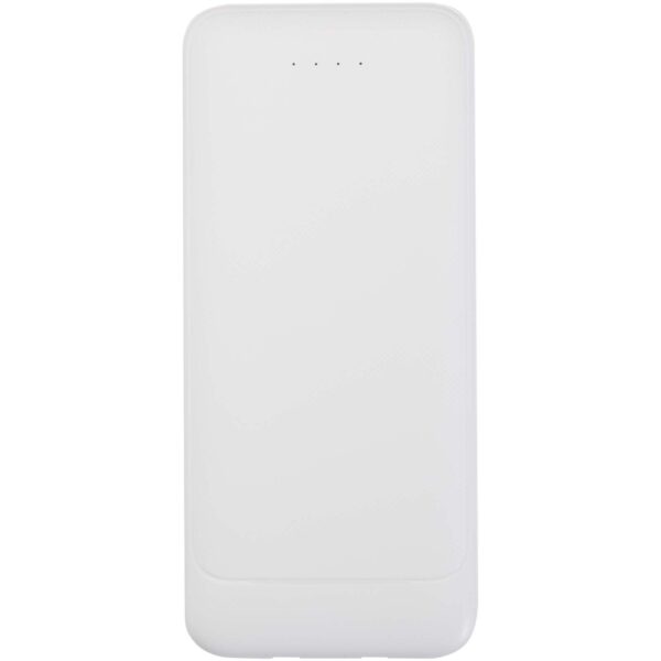 Batería externa de plástico reciclado de 10 000 mAh y 10 W con 2 cables integrados "Adhil" - Imagen 5
