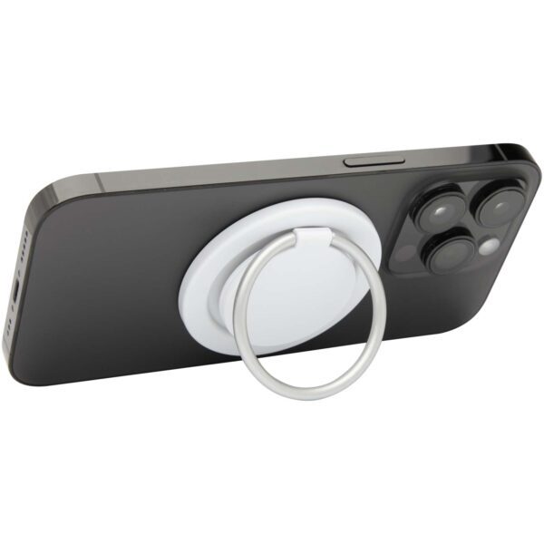 Soporte para teléfono magnético de plástico reciclado con portaanillos "Albali" - Imagen 2