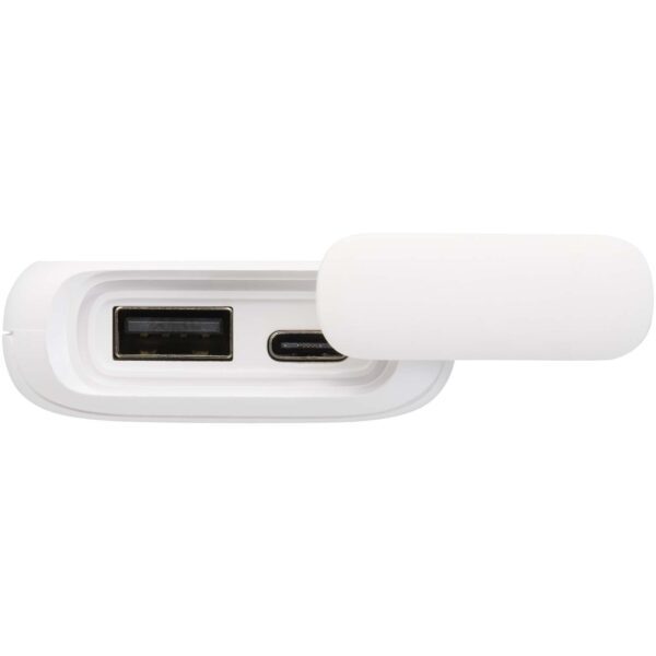 Batería externa de 5000 mAh y 12 W de plástico reciclado resistente al agua con mosquetón "Alkes" - Imagen 9