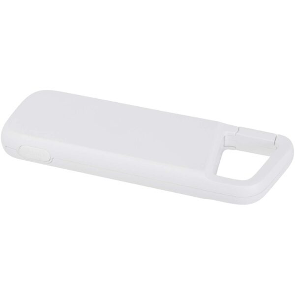 Batería externa de 5000 mAh y 12 W de plástico reciclado resistente al agua con mosquetón "Alkes" - Imagen 7