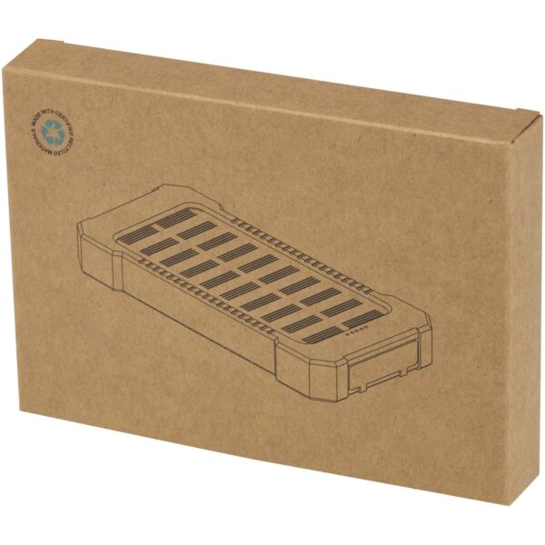 Batería externa solar de 5000 mAh y 10 W de plástico reciclado robusto con linterna incorporada "Altair" - Imagen 4