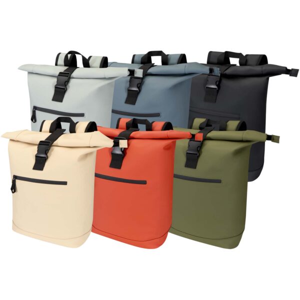 Mochila de 15" y 18 L con parte superior enrollable de material reciclado con certificado GRS "Resi Plus" - Imagen 8