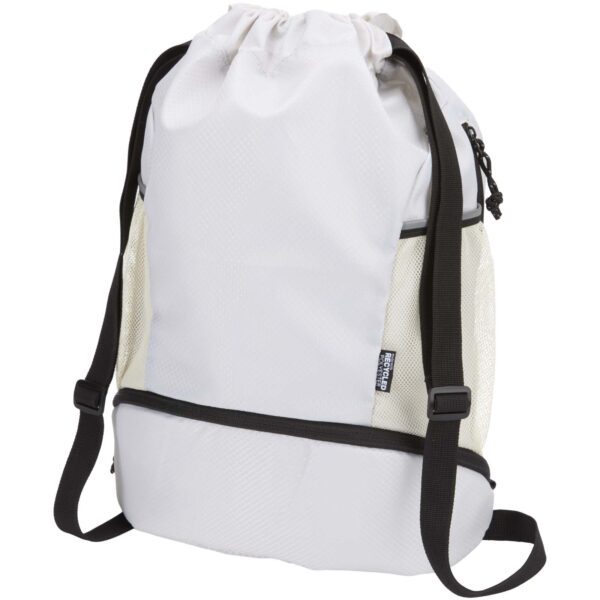 Bolsa deportiva de 18 L con cordón y compartimento inferior de material reciclado con certificado GRS "Nomad"