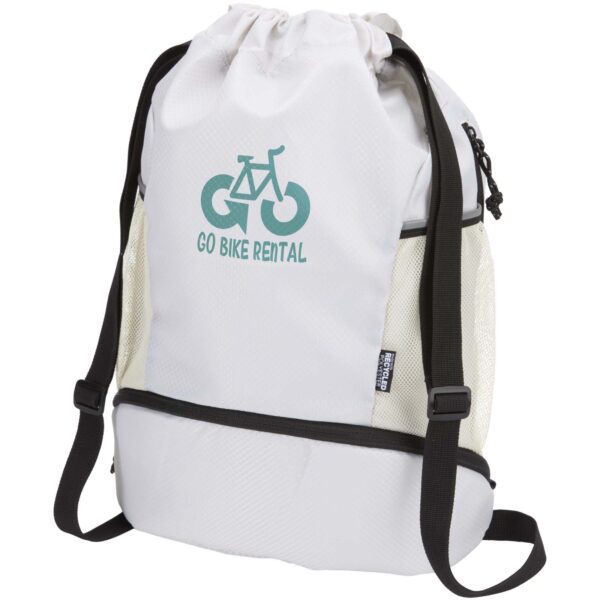 Bolsa deportiva de 18 L con cordón y compartimento inferior de material reciclado con certificado GRS "Nomad" - Imagen 3