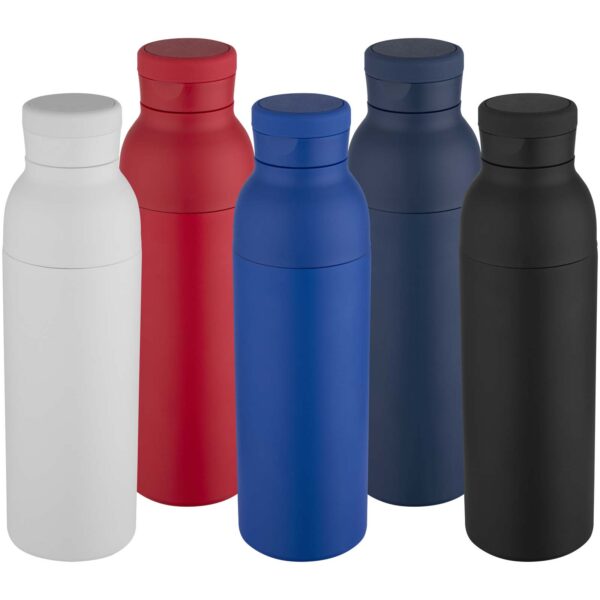 Botella de 650 ml con doble pared aislante de acero inoxidable reciclado RCS "Illuminate" - Imagen 8