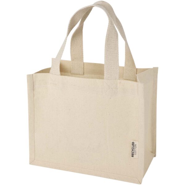Bolsa Tote con fuelle mini de algodón reciclado GRS de 220 g/m² de 9 l "Odessa" - Imagen 2