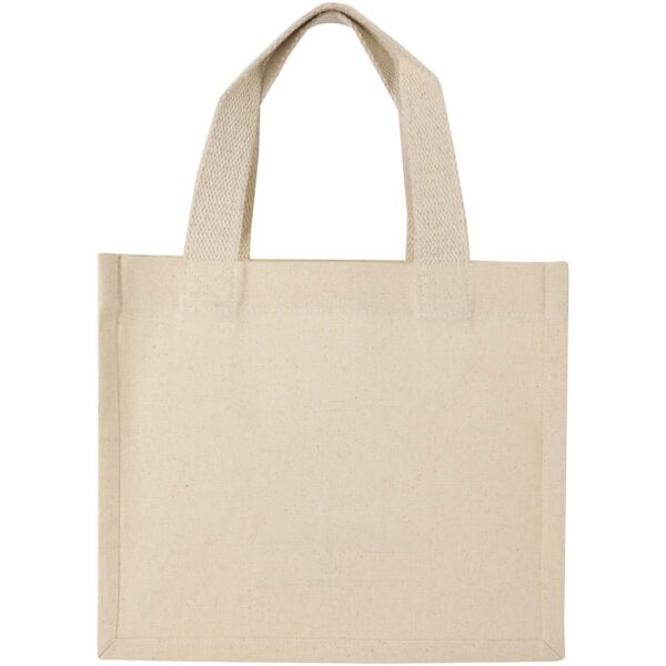 Bolsa Tote con fuelle mini de algodón reciclado GRS de 220 g/m² de 9 l "Odessa" - Imagen 5