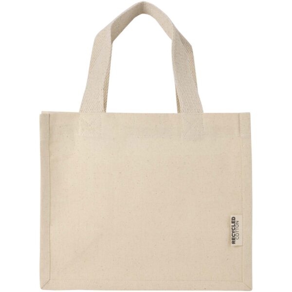 Bolsa Tote con fuelle mini de algodón reciclado GRS de 220 g/m² de 9 l "Odessa" - Imagen 4
