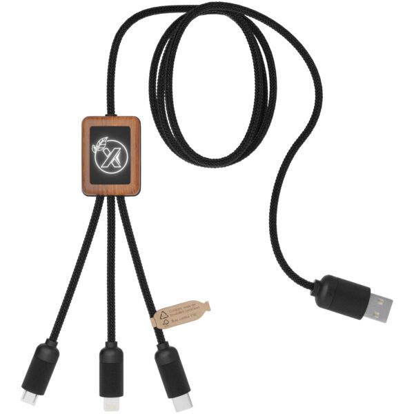 Cable de bambú 3 en 1 "SCX.design C29" - Imagen 3