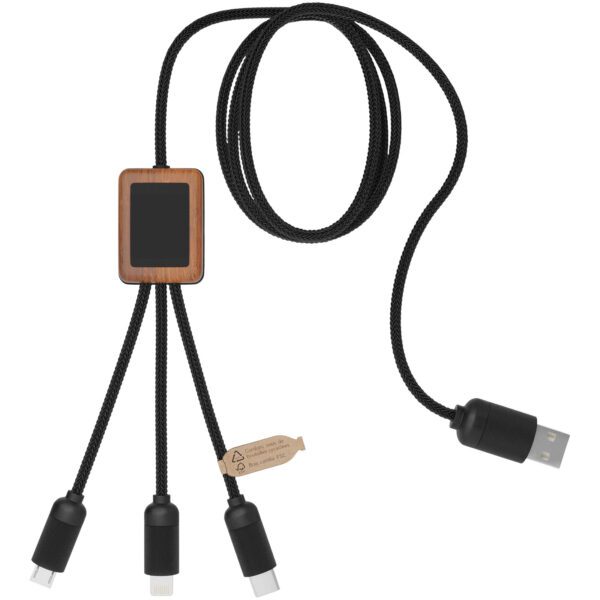 Cable de bambú 3 en 1 "SCX.design C29" - Imagen 5