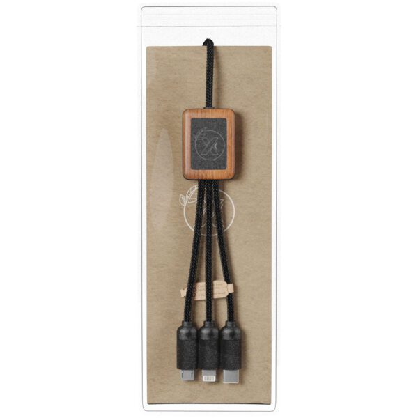 Cable de bambú 3 en 1 "SCX.design C29" - Imagen 4