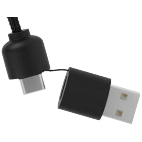 Cable de carga de 40 W 5 en 1 de PET reciclado con logo retroiluminado y estuche cuadrado de madera "SCX.design C38" - Imagen 7