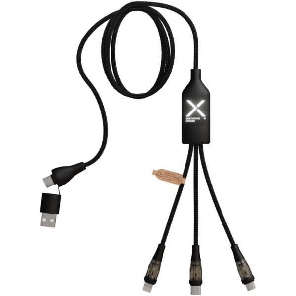 Cable de carga rápida 5 en 1 de 100 W/5 A con pantalla digital "SCX.design C50" - Imagen 2