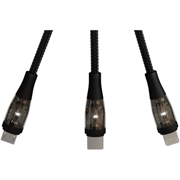 Cable de carga rápida 5 en 1 de 100 W/5 A con pantalla digital "SCX.design C50" - Imagen 5