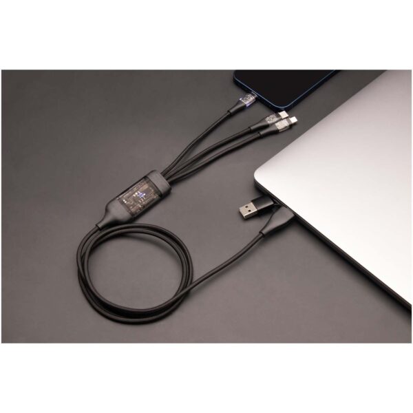 Cable de carga rápida 5 en 1 de 100 W/5 A con pantalla digital "SCX.design C50" - Imagen 8