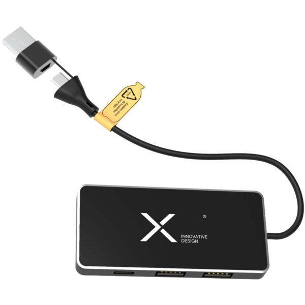 Hub USB 8 en 1 con doble entrada y 6 puertos "SCX.design H20" - Imagen 2