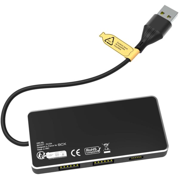 Hub USB 8 en 1 con doble entrada y 6 puertos "SCX.design H20" - Imagen 6