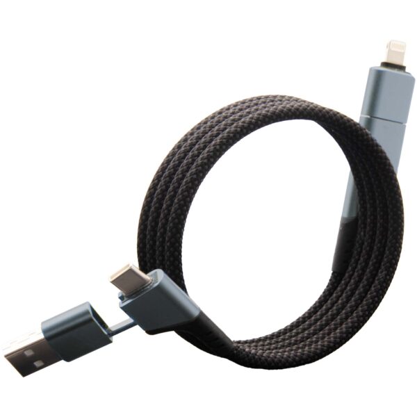 Cable de carga magnética ultrarrápida de 100 W 4 en 1 de rPET "SCX.design C52" - Imagen 2