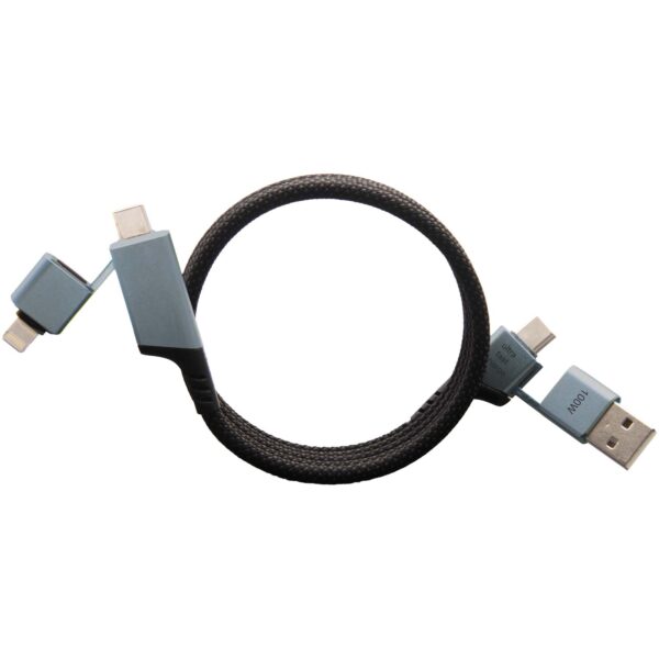 Cable de carga magnética ultrarrápida de 100 W 4 en 1 de rPET "SCX.design C52" - Imagen 4