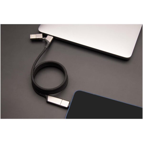 Cable de carga magnética ultrarrápida de 100 W 4 en 1 de rPET "SCX.design C52" - Imagen 6