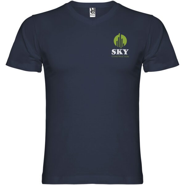Camiseta de cuello de pico de manga corta para hombre "Samoyedo" - Imagen 3
