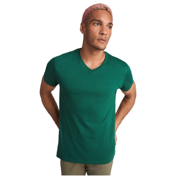 Camiseta de cuello de pico de manga corta para hombre "Samoyedo" - Imagen 6